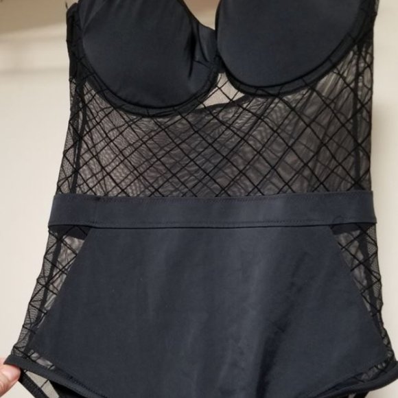 ASOS TALL Diamond Mesh Swimsuit - Picture 3 of 4